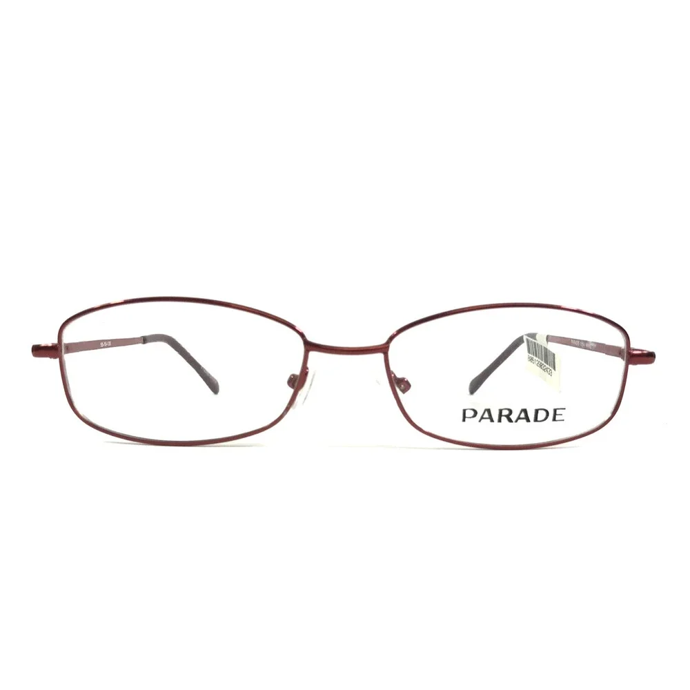 Parade Eyeglasses Frames 1554 WINE Red Rectangle Wire Rim 55-16-135
